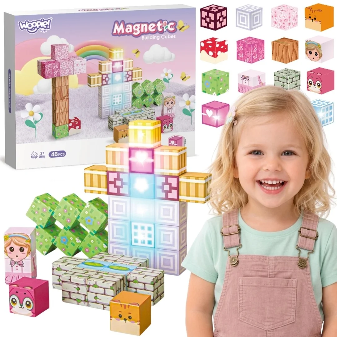 Woopie Klocki Magnetyczne Montessori Edukacyjna Układanka