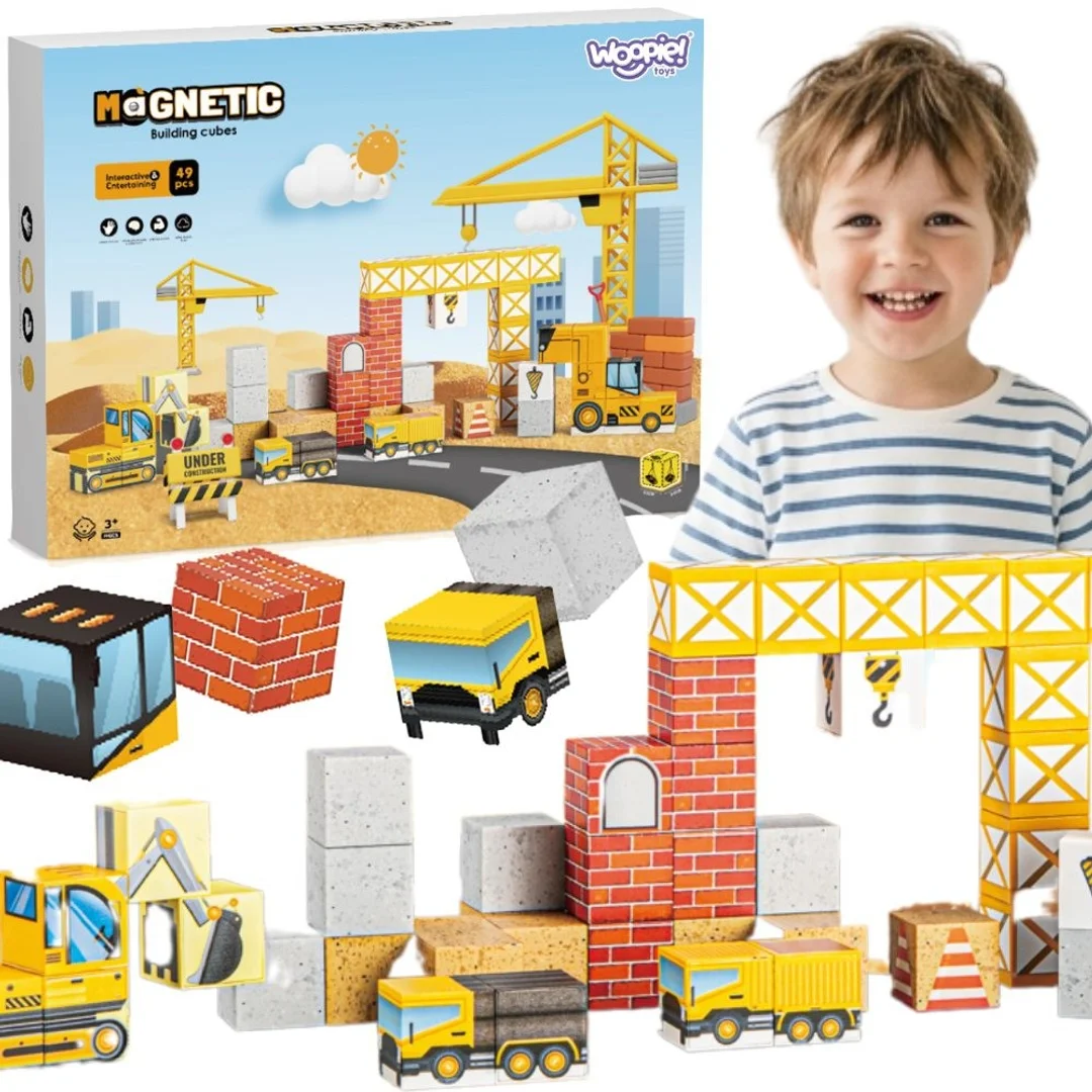 WOOPIE Magnetyczne Kostki Konstrukcyjne Plac