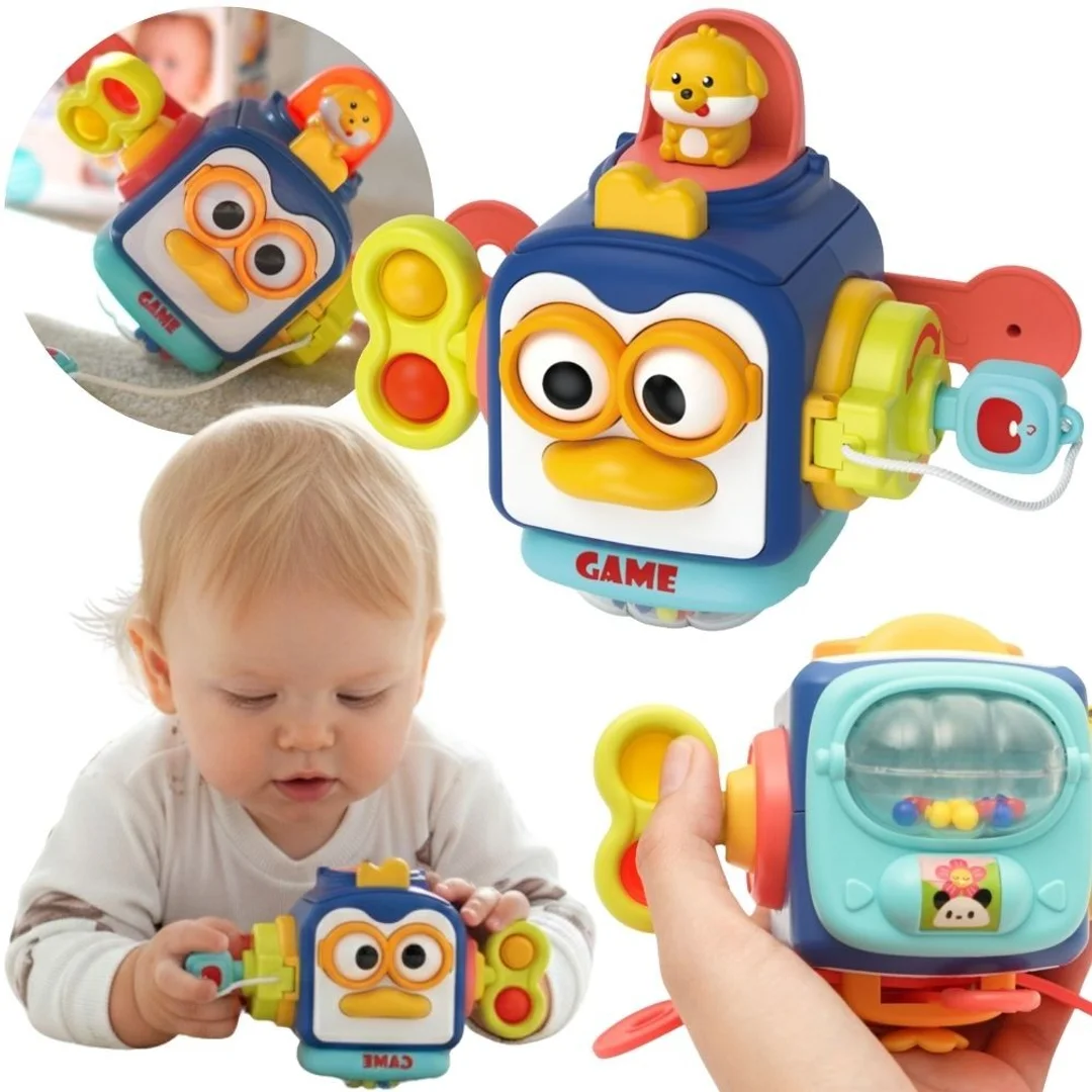 WOOPIE Pingwinek Montessori Kostka Sensoryczna