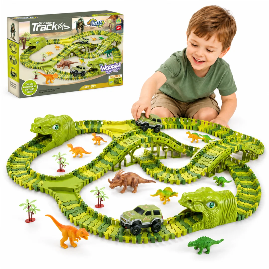 WOOPIE Tor Samochodowy XXL Dinozaury