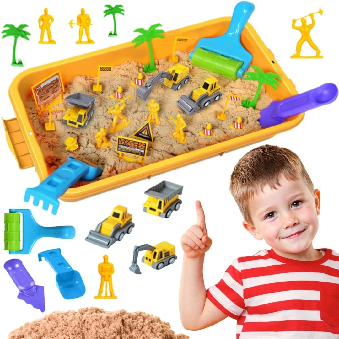 WOOPIE Piasek Kinetyczny Zestaw Budowa Piaskownica w Walizce