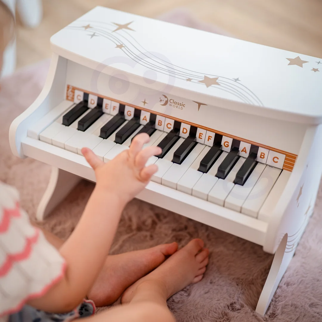 CLASSIC WORLD Drewniane Pianino dla Dzieci Książeczka do Nauki