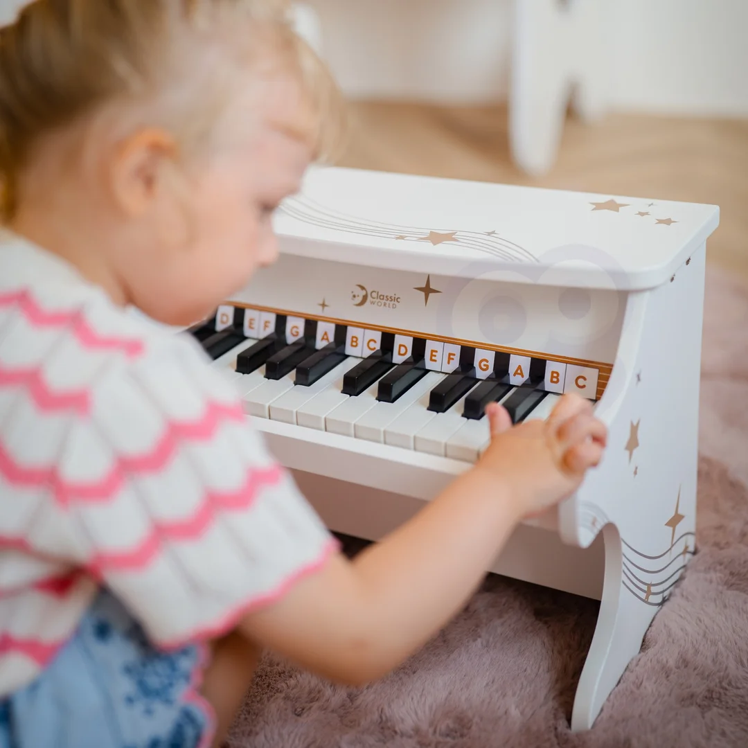 CLASSIC WORLD Drewniane Pianino dla Dzieci Książeczka do Nauki