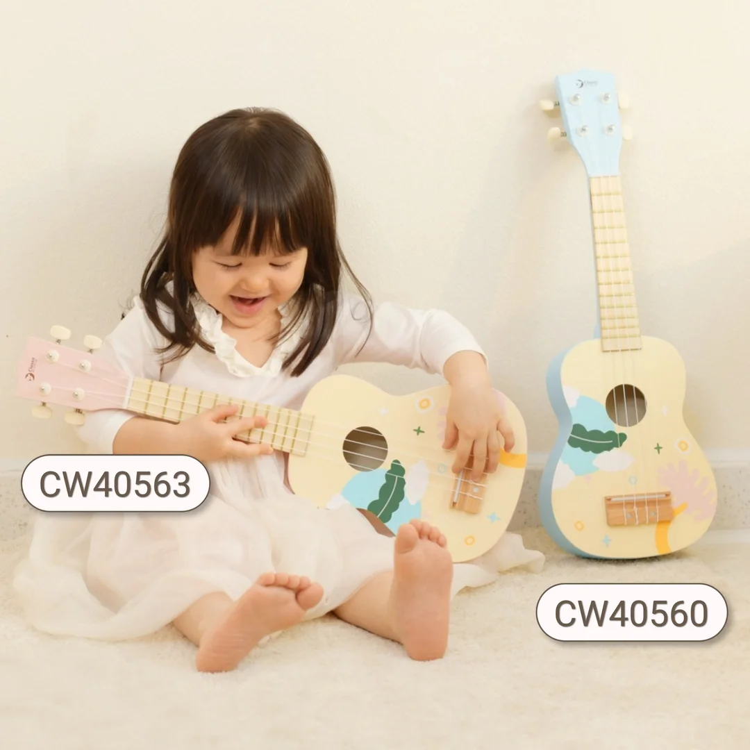 CLASSIC WORLD Drewniane Ukulele Gitara dla Dzieci Niebieskie