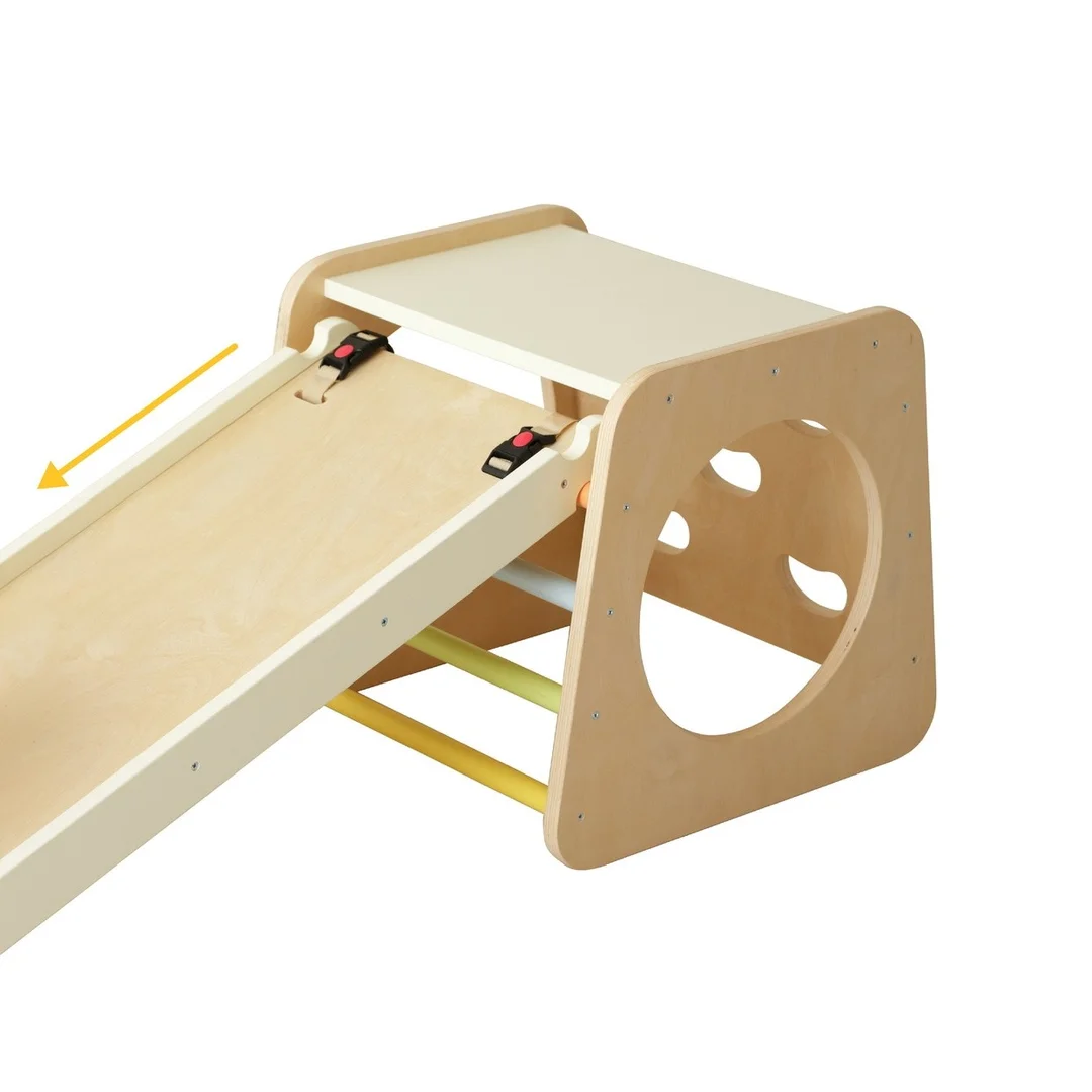 CLASSIC WORLD Drewniany Zestaw Wspinaczkowy Trójkąt Montessori Plac Zabaw Siłownia Indoor dla Dzieci