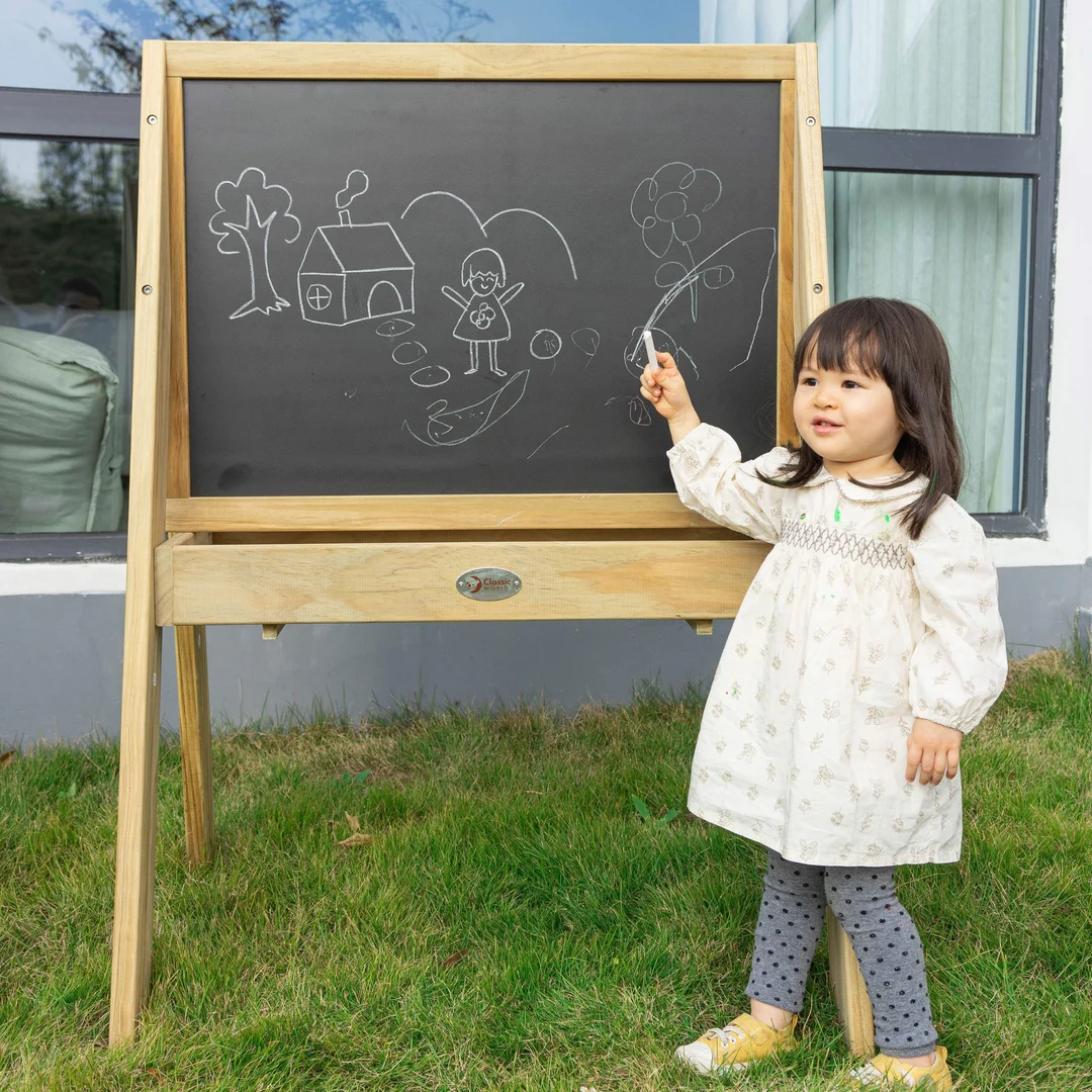 CLASSIC WORLD EDU Drewniana Tablica Kredowa Edukacyjna