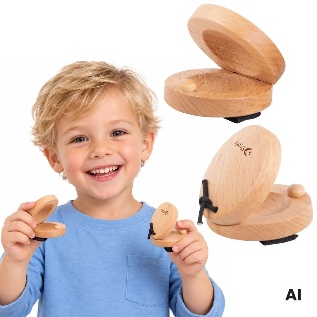 CLASSIC WORLD EDU Drewniany Instrument Ręczny Kastaniet