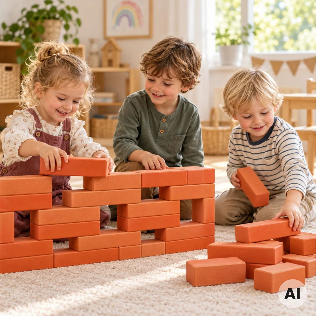 CLASSIC WORLD EDU Mega Klocki Cegiełki Konstrukcyjne Miękkie do Budowania