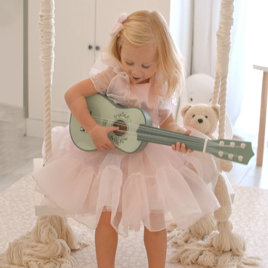 CLASSIC WORLD Gitara dla Dzieci Drewniana Zabawka Edukacyjna