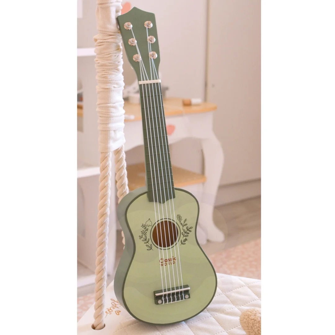 CLASSIC WORLD Gitara dla Dzieci Drewniana Zabawka Edukacyjna