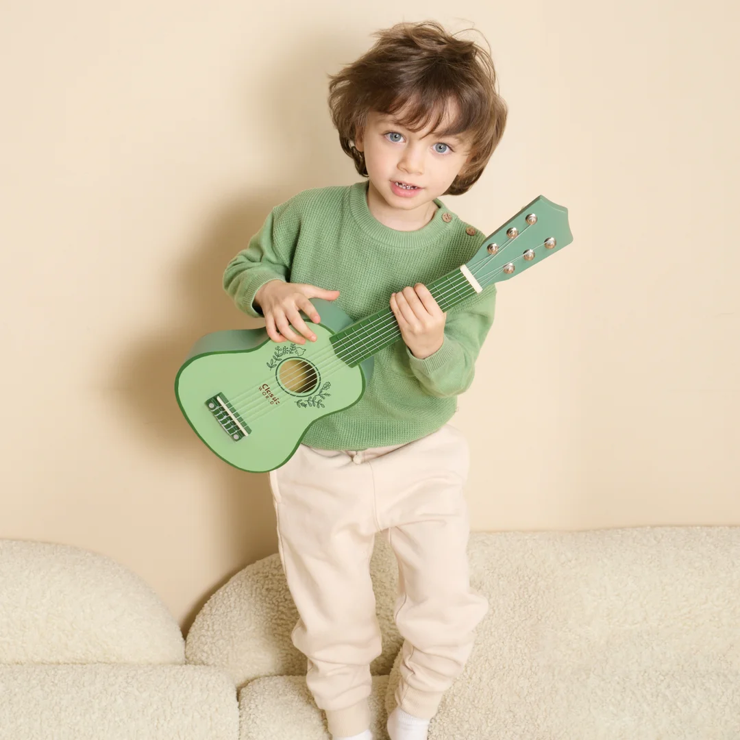 CLASSIC WORLD Gitara dla Dzieci Drewniana Zabawka Edukacyjna