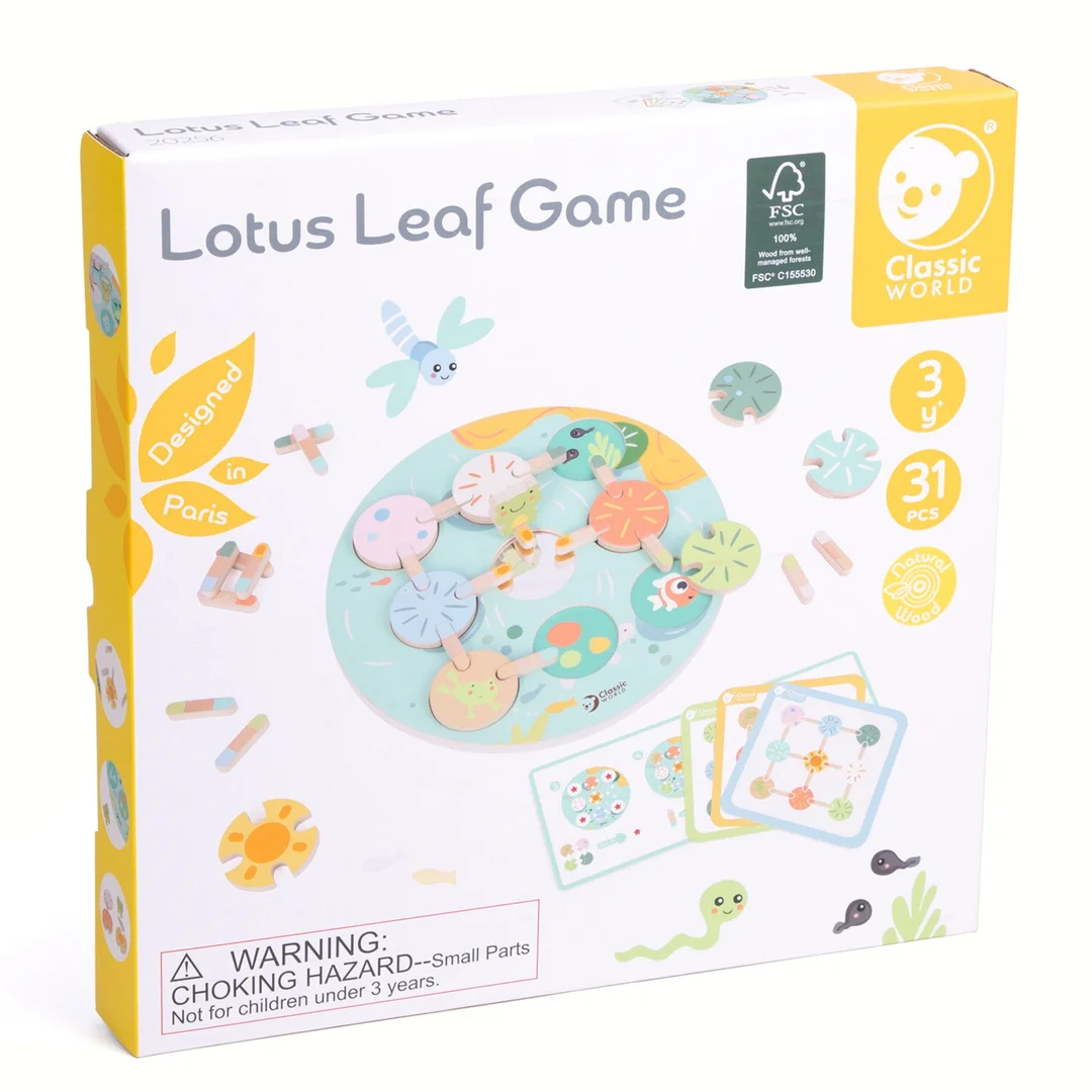 CLASSIC WORLD Gra Sensoryczna Liść Lotosu Dopasuj Kształty i Kolory