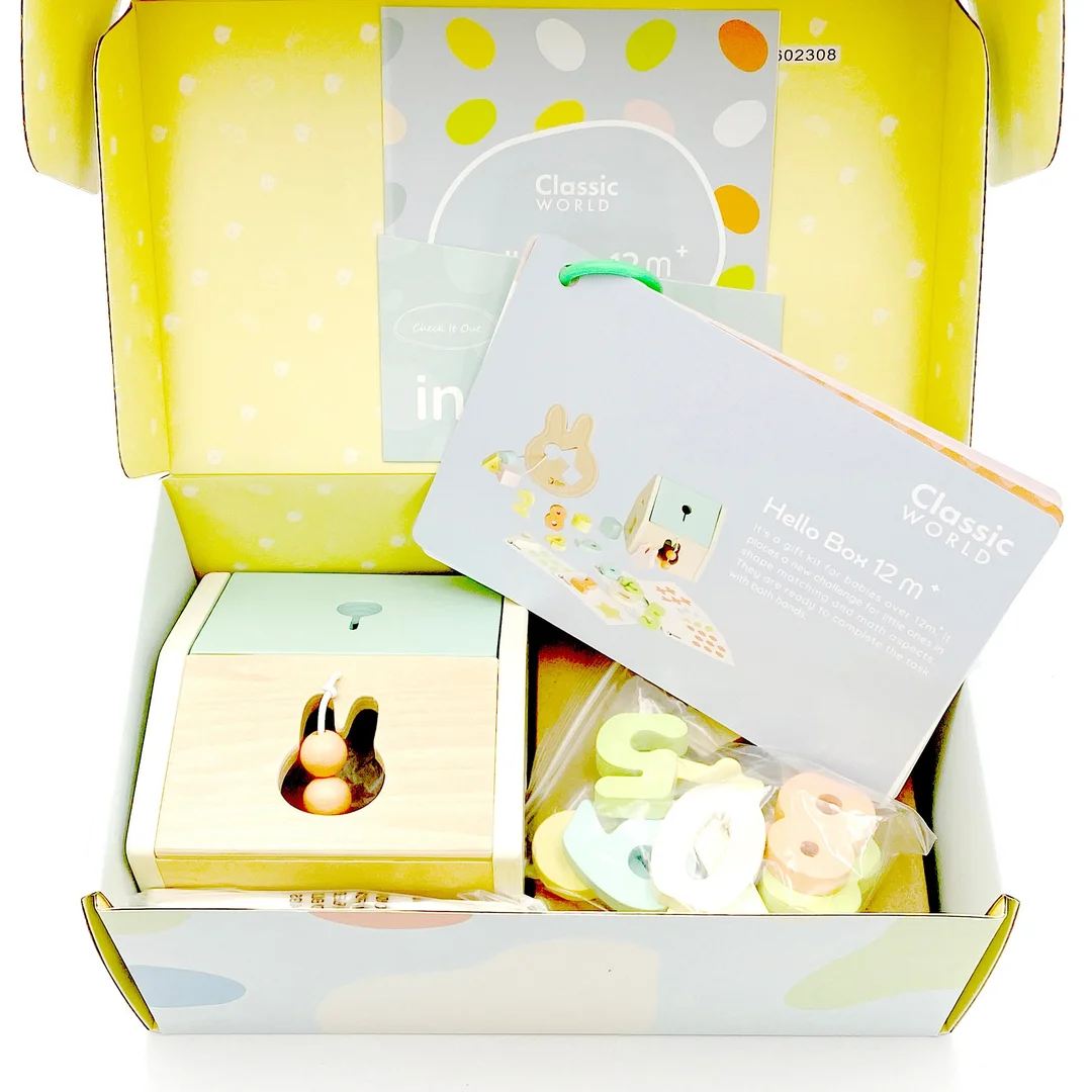 CLASSIC WORLD Pastelowy Zestaw dla Niemowląt Box Pierwsze Zabawki do
