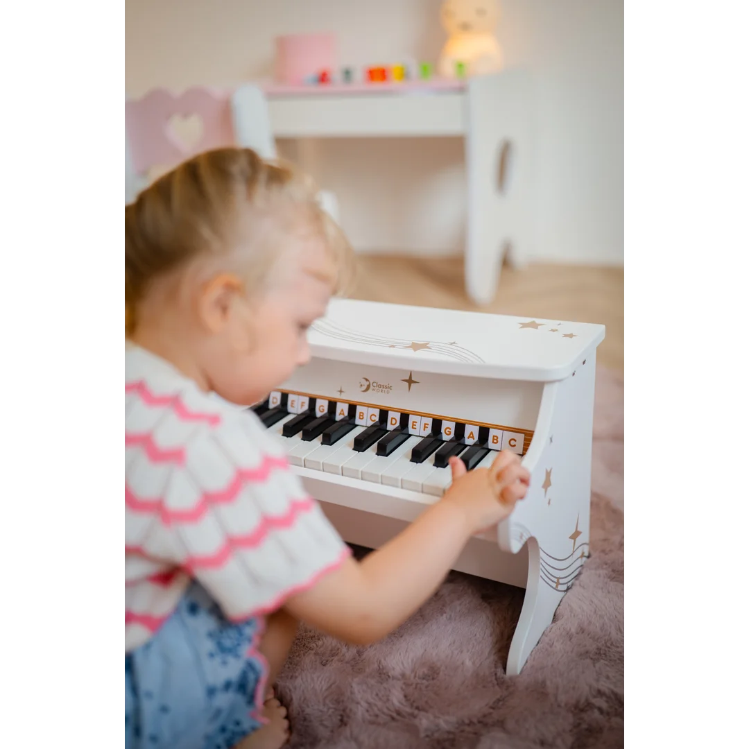 CLASSIC WORLD Pianino Czarne Drewniane Fantasy