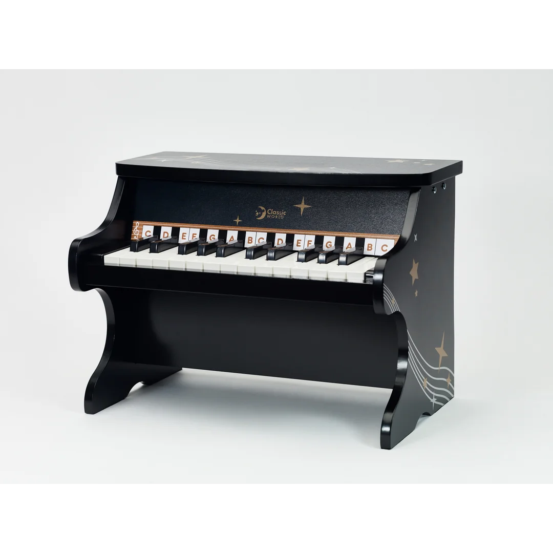 CLASSIC WORLD Pianino Czarne Drewniane Fantasy
