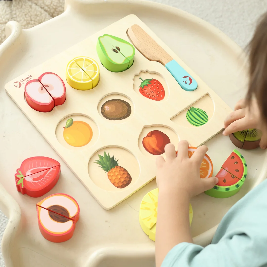 CLASSIC WORLD Zestaw do Krojenia Owoców na Rzepy MONTESSORI