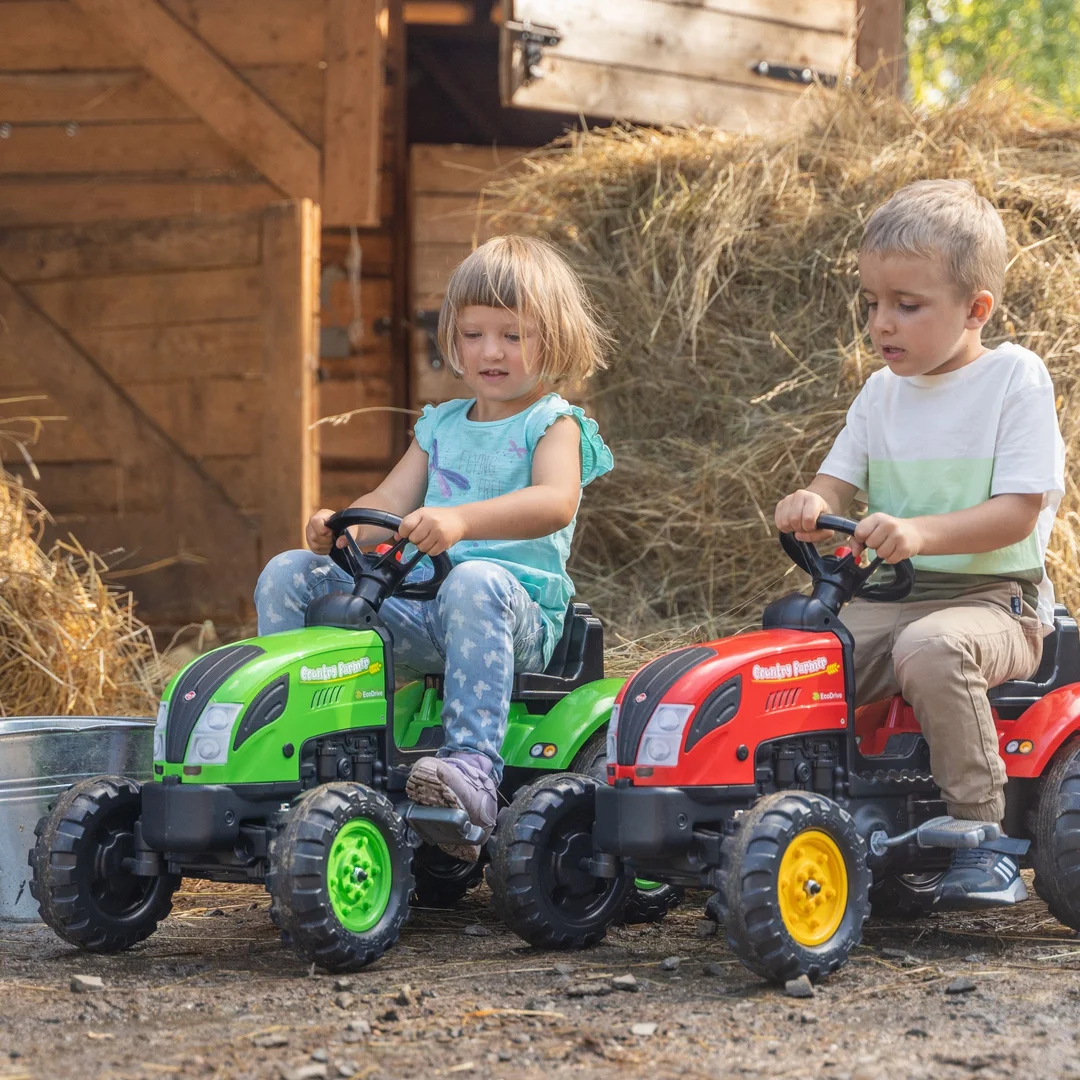 FALK Country Farmer Traktorek na Pedały z Przyczepką