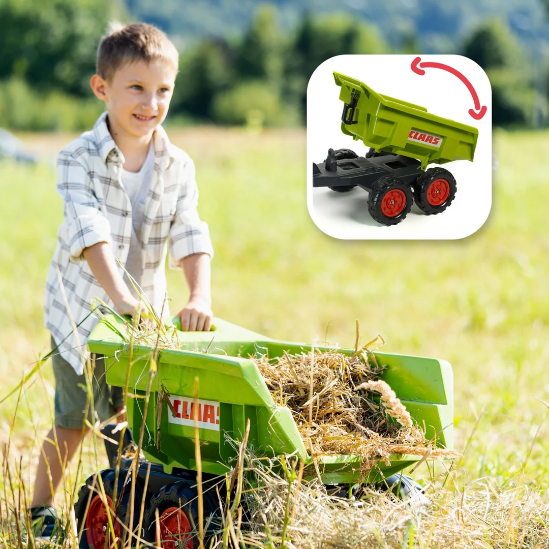 Falk Duża Przyczepka Wywrotka do Traktora Zielona dla Dzieci