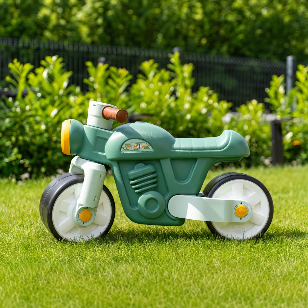 Falk Jeździk Motorek Biegowy Zielony Retro Odpychacz Ciche