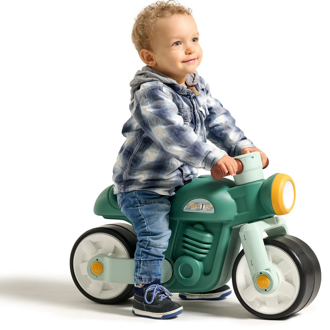 Falk Jeździk Motorek Biegowy Zielony Retro Odpychacz Ciche