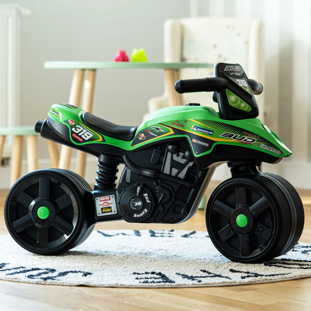 FALK Jeździk Racing Zielony Motorek Szerokie Koła