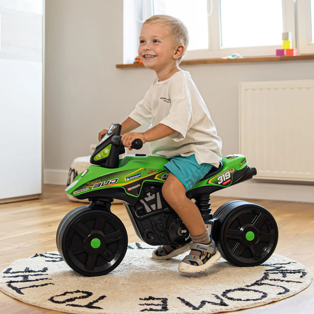 FALK Jeździk Racing Zielony Motorek Szerokie Koła