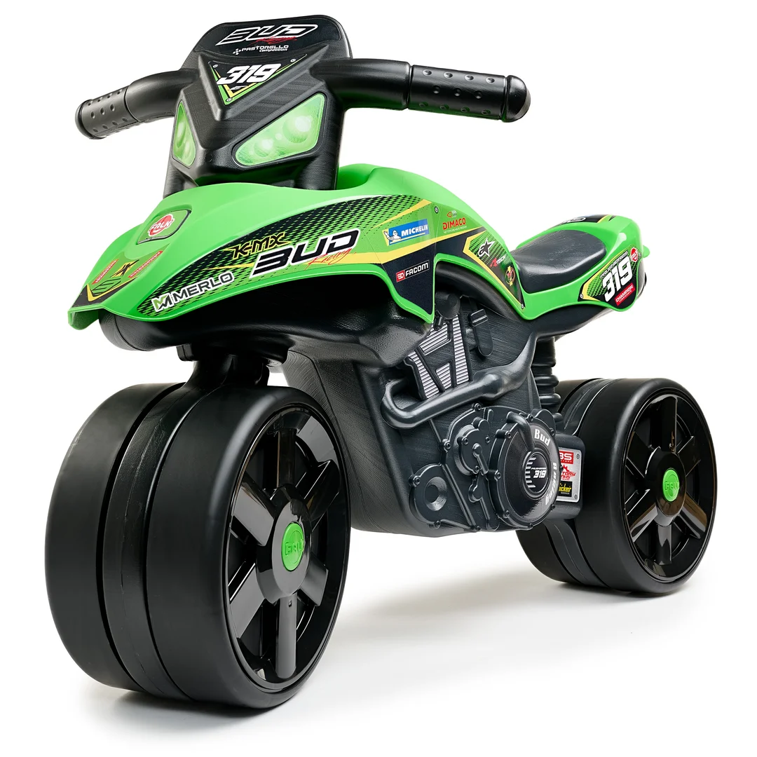 FALK Jeździk Racing Zielony Motorek Szerokie Koła