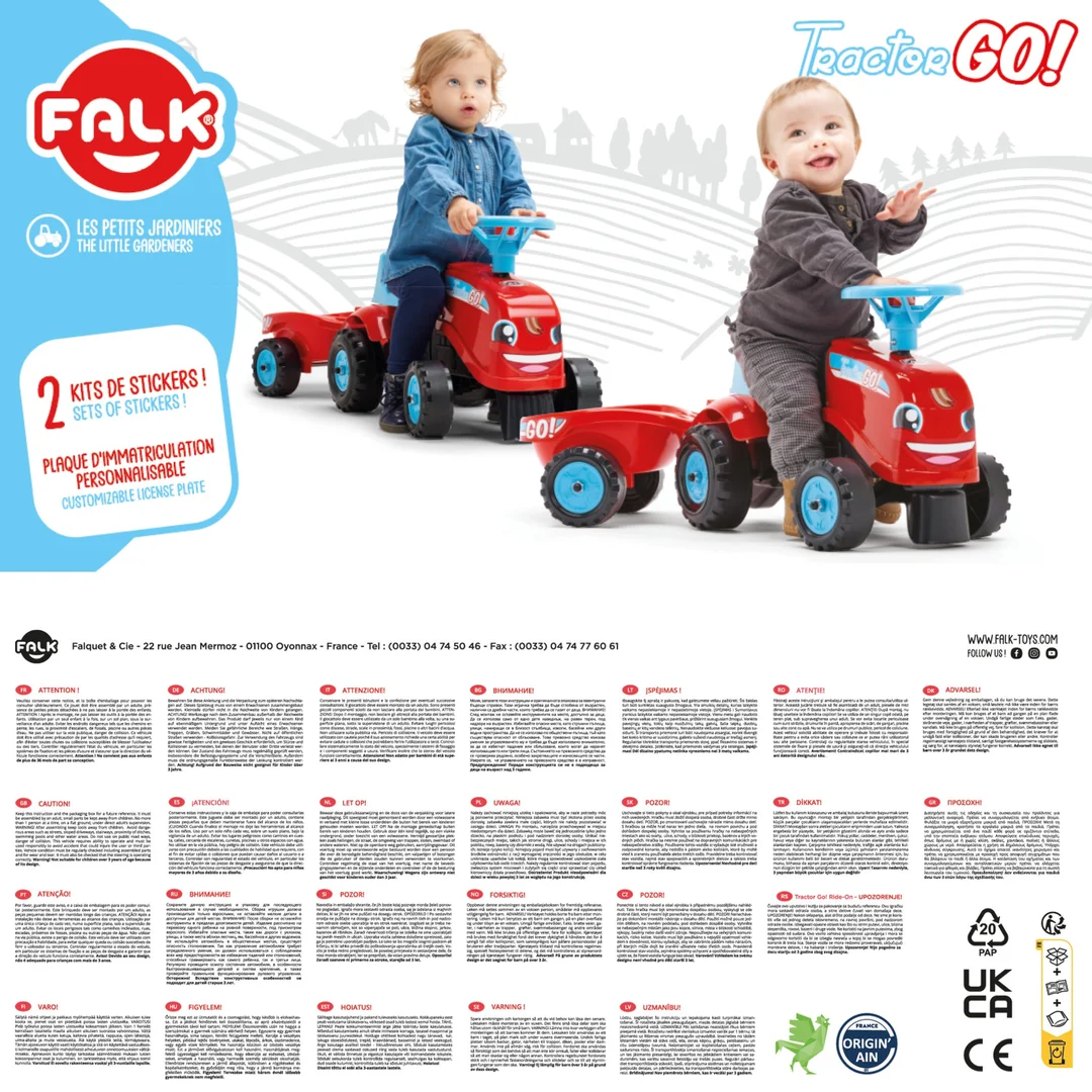 FALK Jeździk Traktor Go! z Przyczepą