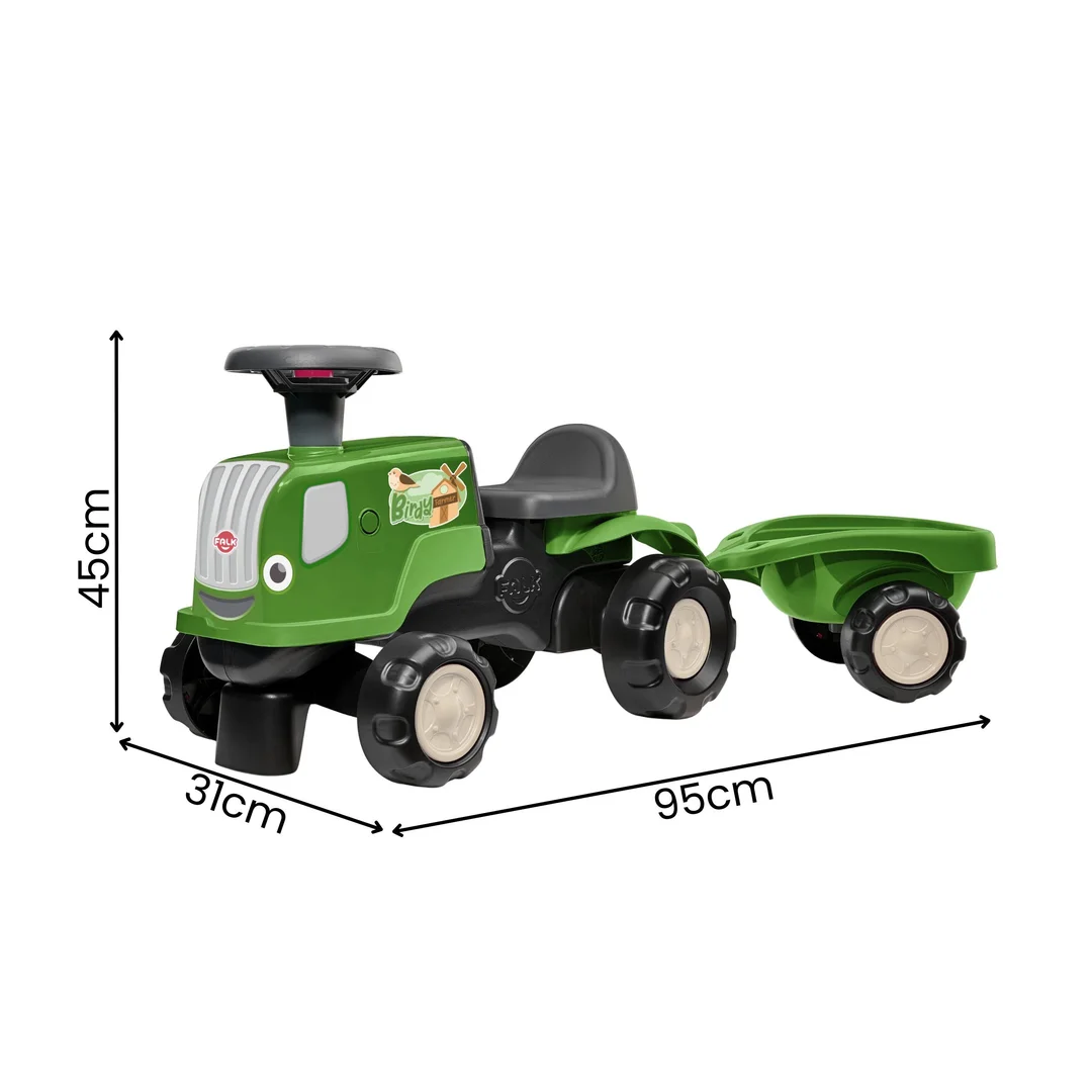 FALK Jeździk Traktor z Przyczepą Birdy Farm