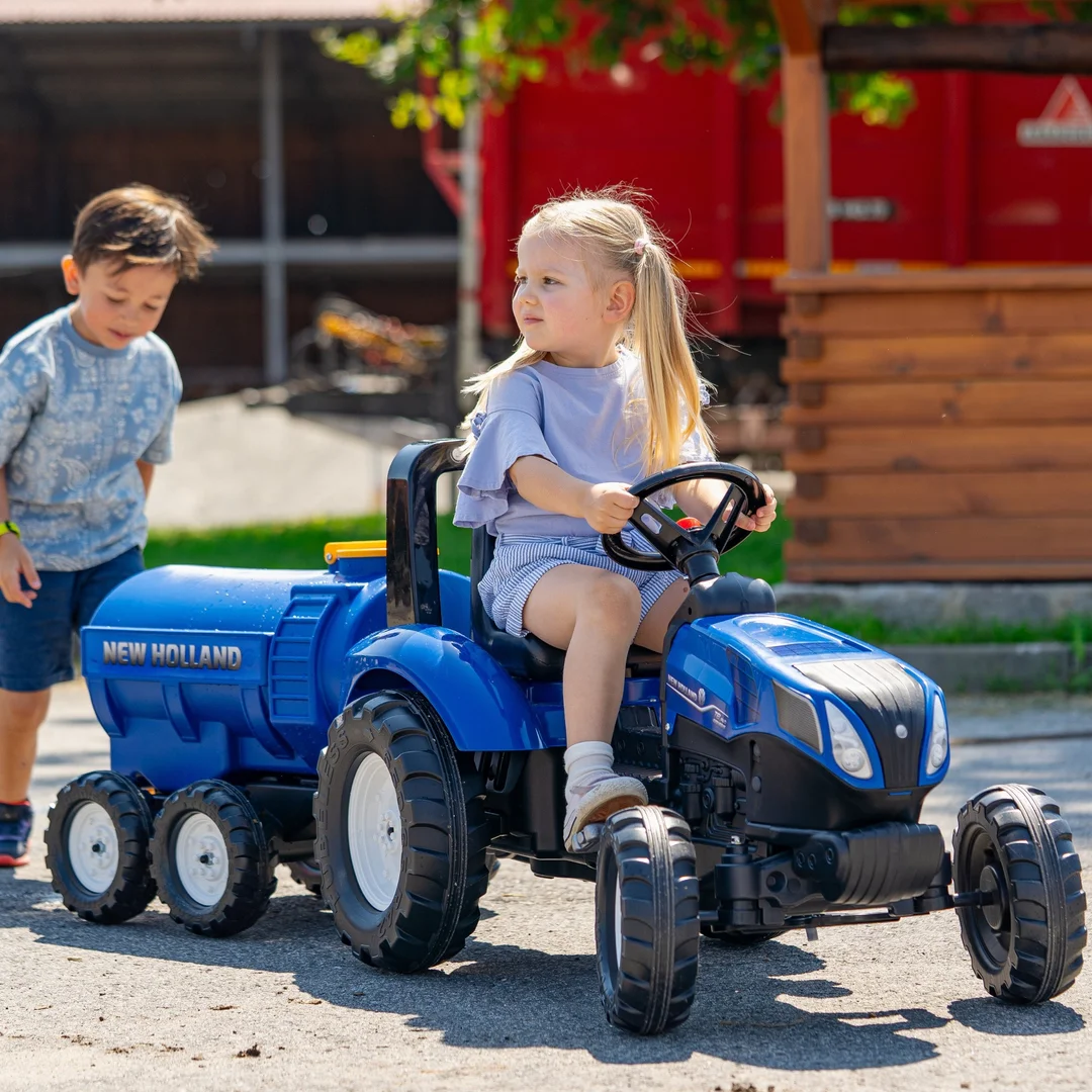 FALK Przyczepa Cysterna Beczkowóz z Kranem New Holland Niebieska