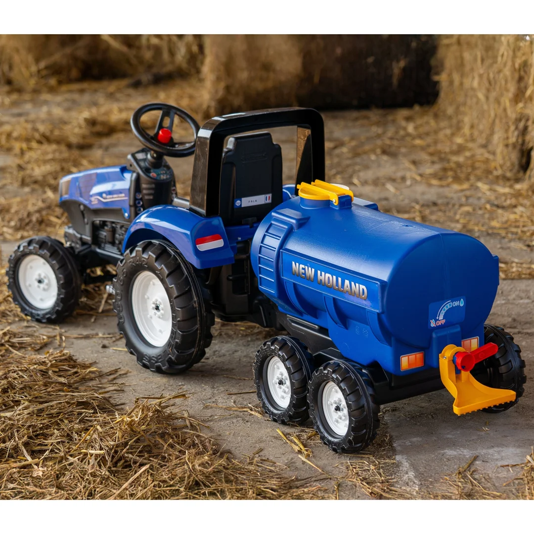 FALK Przyczepa Cysterna Beczkowóz z Kranem New Holland Niebieska