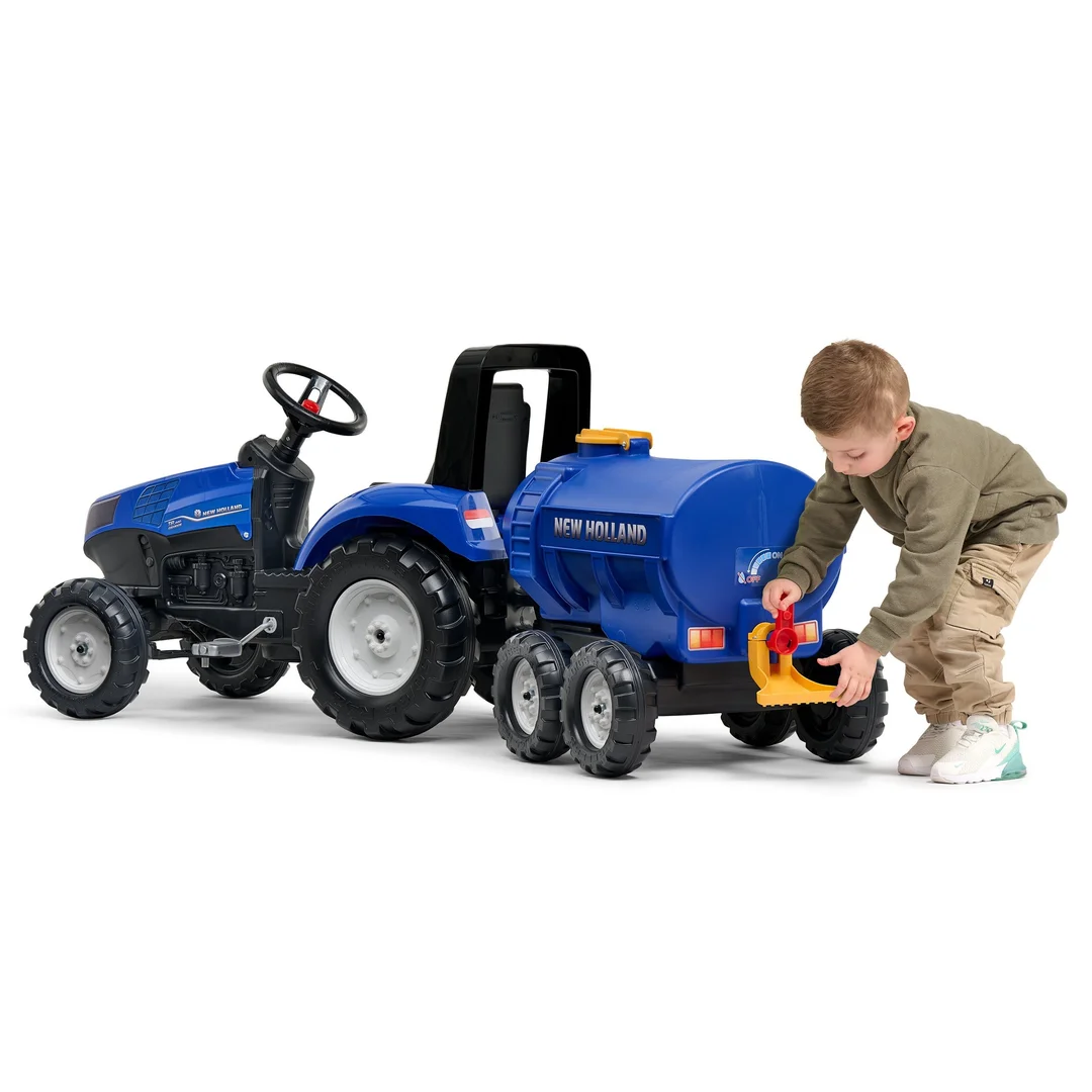 FALK Przyczepa Cysterna Beczkowóz z Kranem New Holland Niebieska