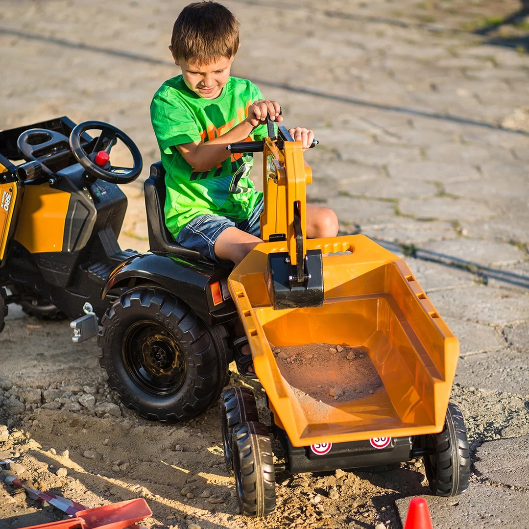 FALK Traktor Z Przyczepką Łyżka Case IH Pomarańczowy