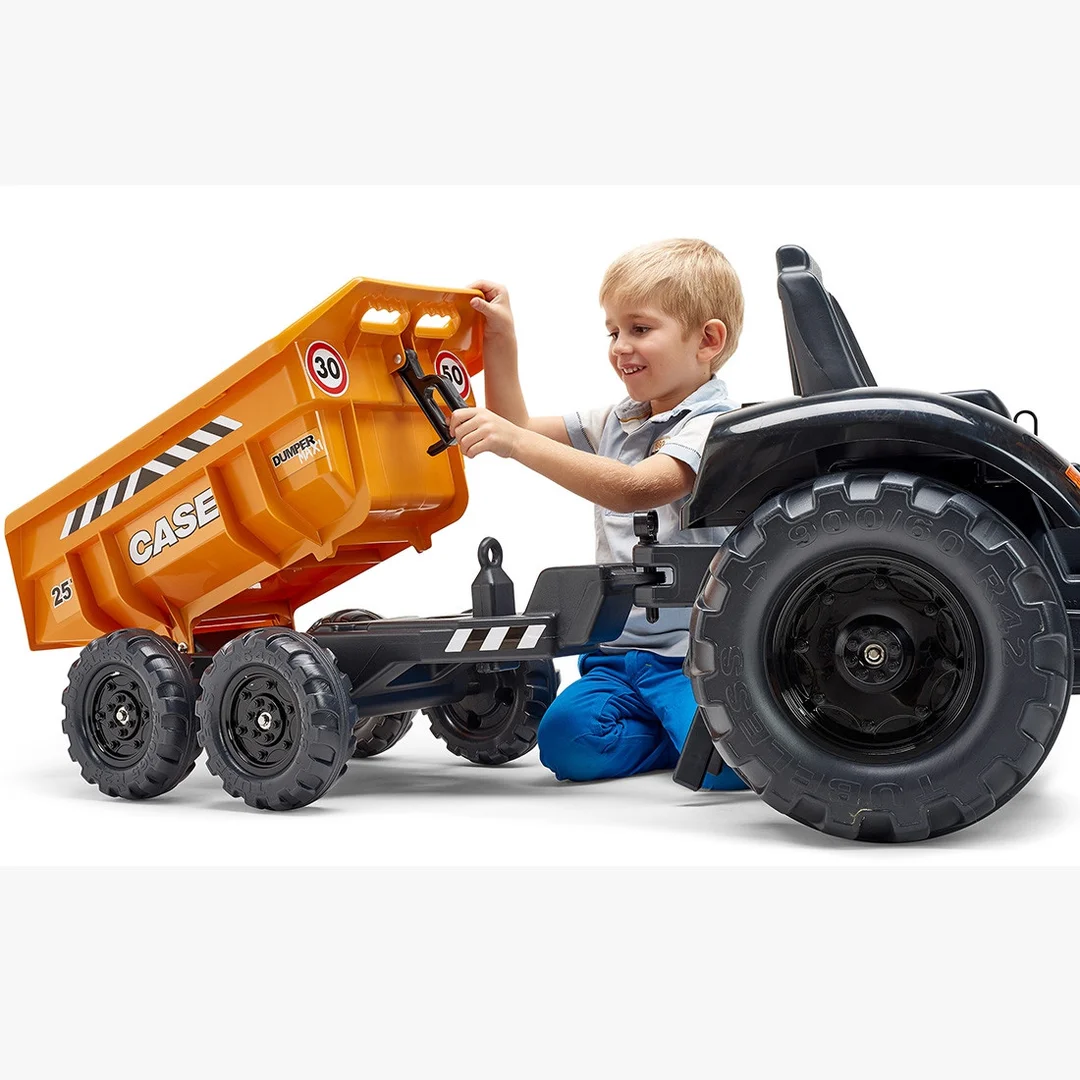 FALK Traktor Z Przyczepką Łyżka Case IH Pomarańczowy