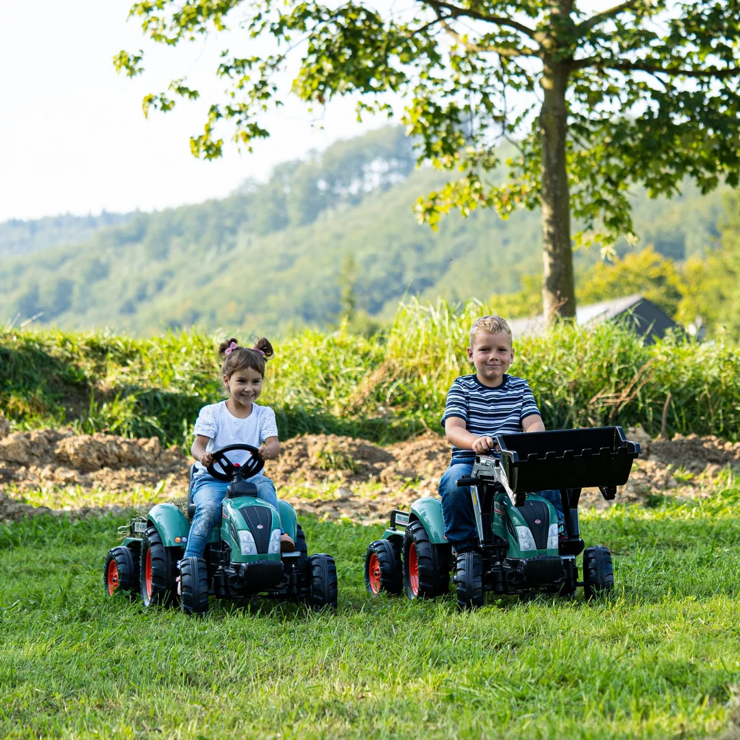 FALK Traktor Lander Zielony na Pedały z Przyczepką