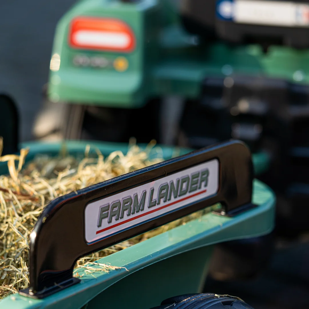 FALK Traktor Lander Zielony na Pedały z Przyczepką