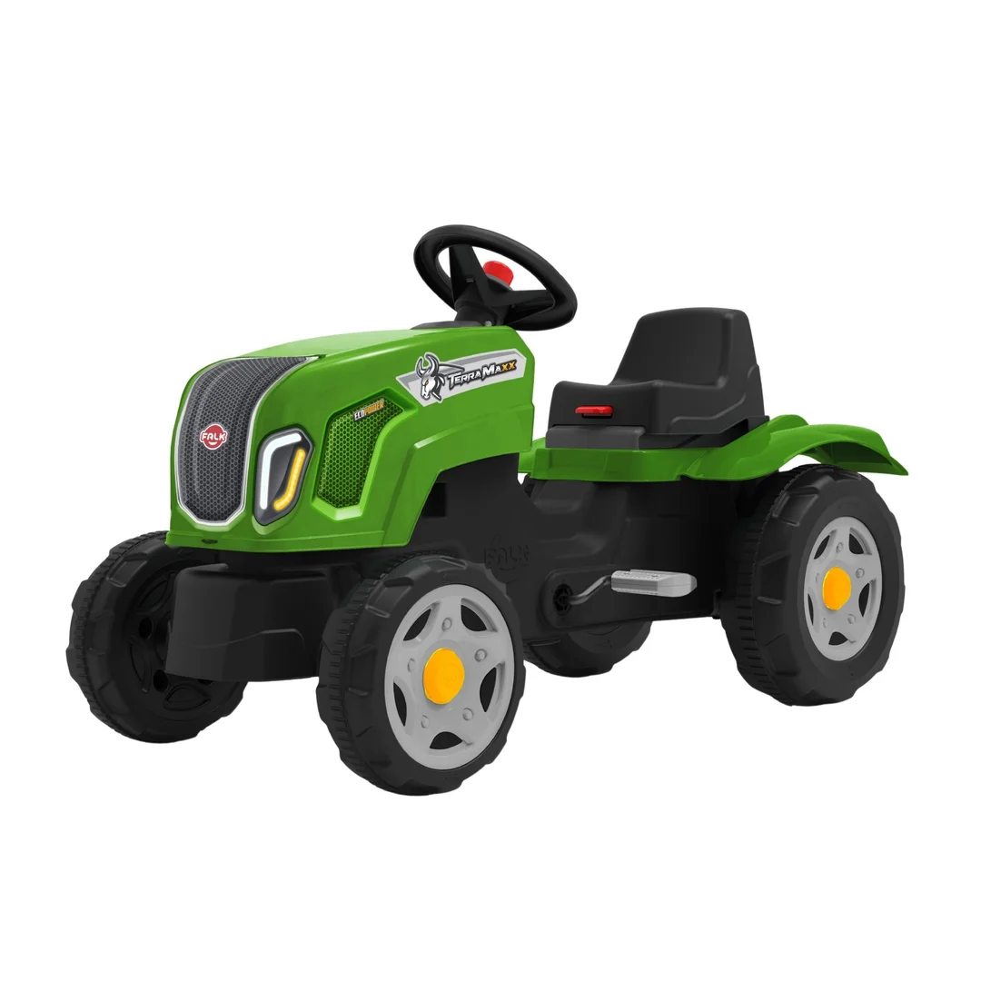FALK Traktor na Pedały Claas Terra Maxx z Przyczepą i Otwieraną Maską
