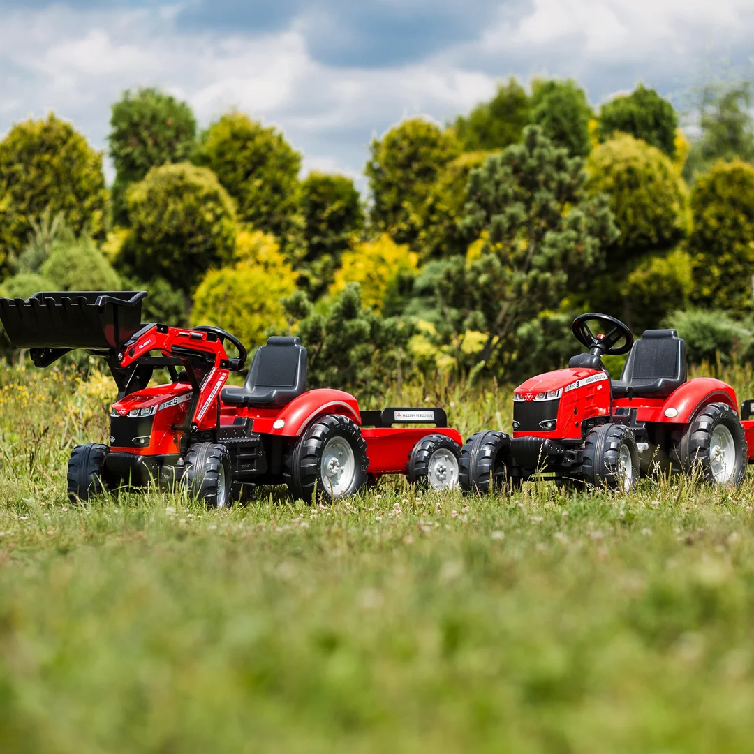 FALK Traktor Na Pedały Massey Łyżka Przyczepa