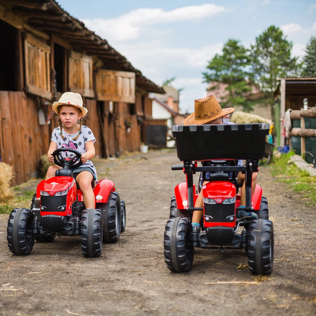 FALK Traktor Na Pedały Massey Łyżka Przyczepa