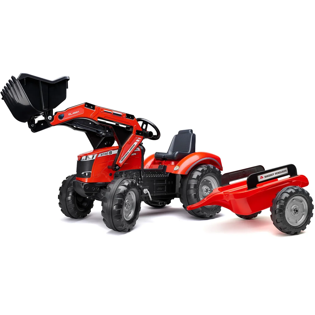FALK Traktor Na Pedały Massey Łyżka Przyczepa