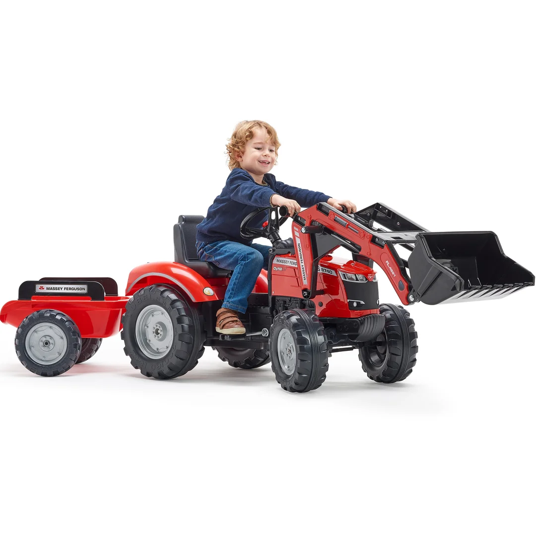 FALK Traktor Na Pedały Massey Łyżka Przyczepa