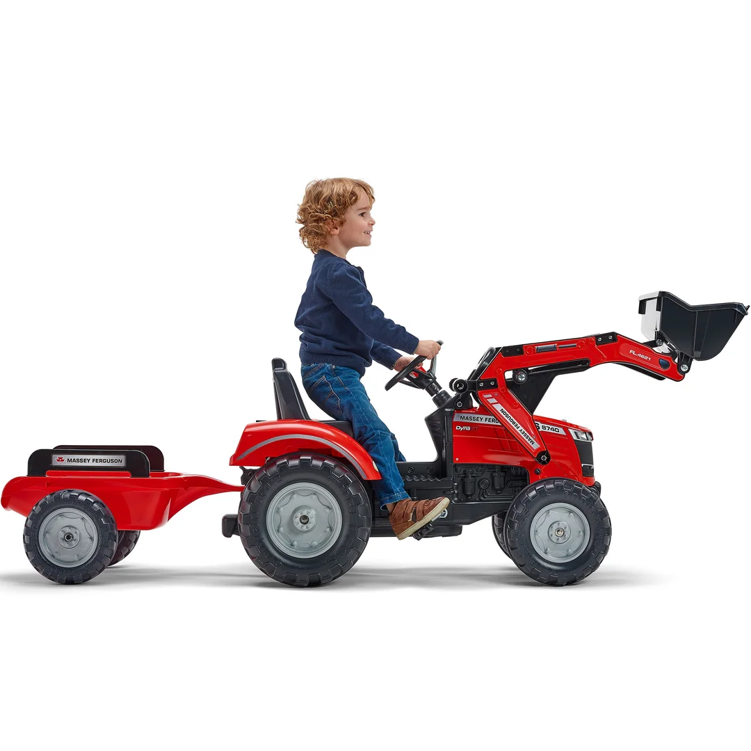 FALK Traktor Na Pedały Massey Łyżka Przyczepa