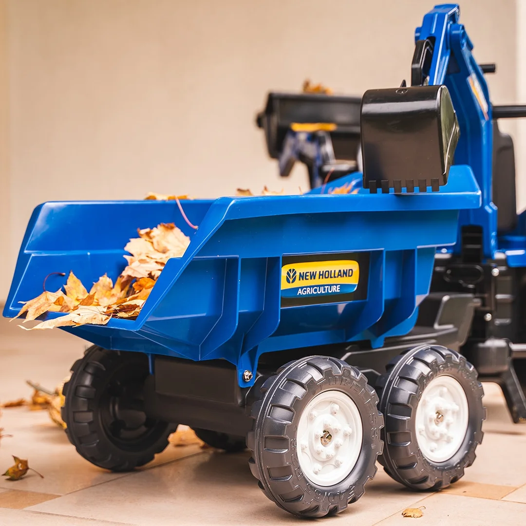FALK Traktor na Pedały New z Koparką i Przyczepą