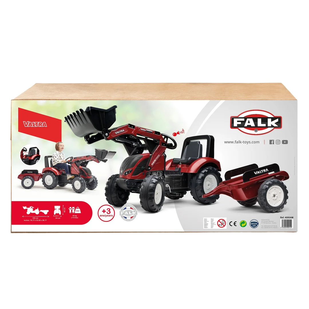 FALK Traktor na Pedały z Łyżką i Przyczepą