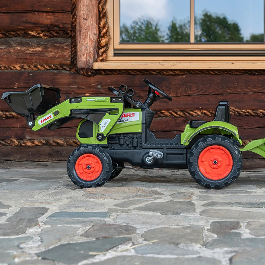 FALK Traktor na Pedały z Ładowarką i Przyczepą