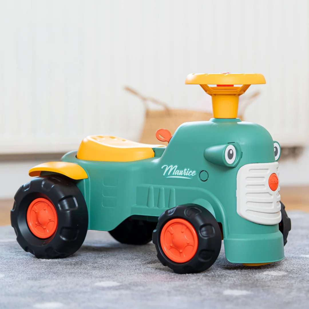 FALK Traktorek Baby Maurice Zielony Vintage z Przyczepką
