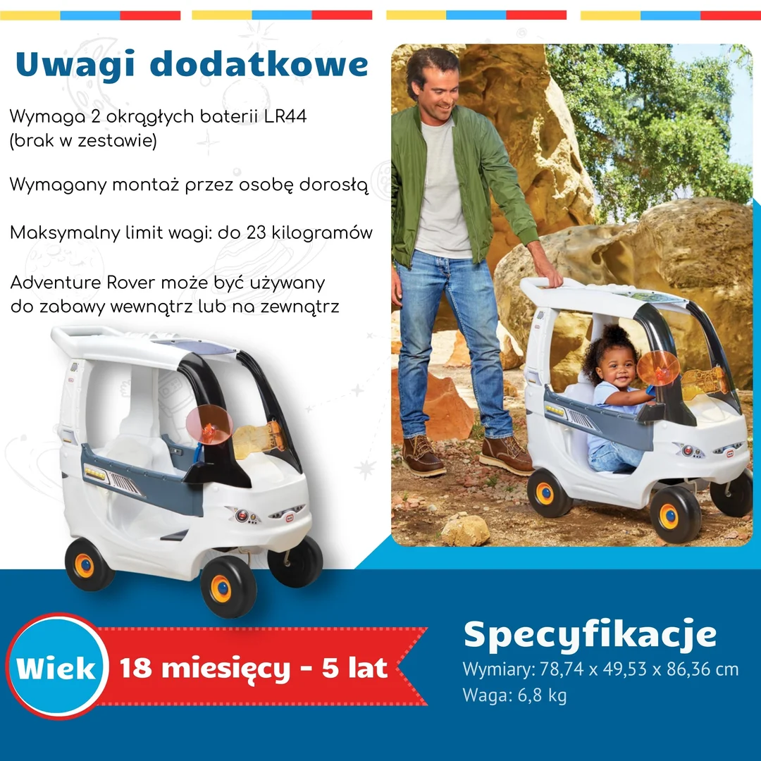 LITTLE TIKES Jeździk Cozy Coupe Łazik Kosmiczny