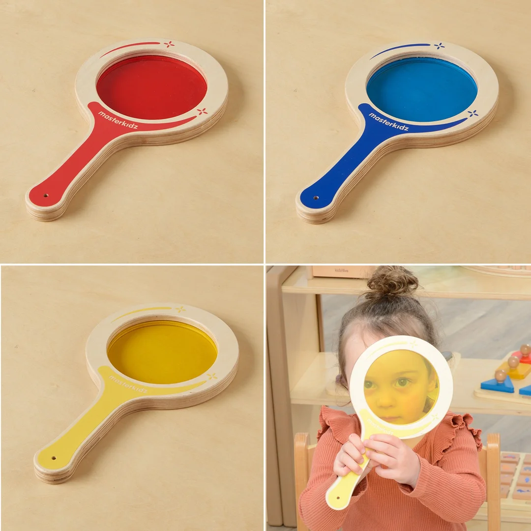 MASTERKIDZ Drewnianych Paletek Lupy z Kolorowymi Soczewkami