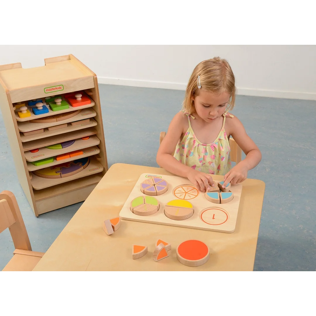 MASTERKIDZ Drewniana Układanka Matematyczna Ułamki
