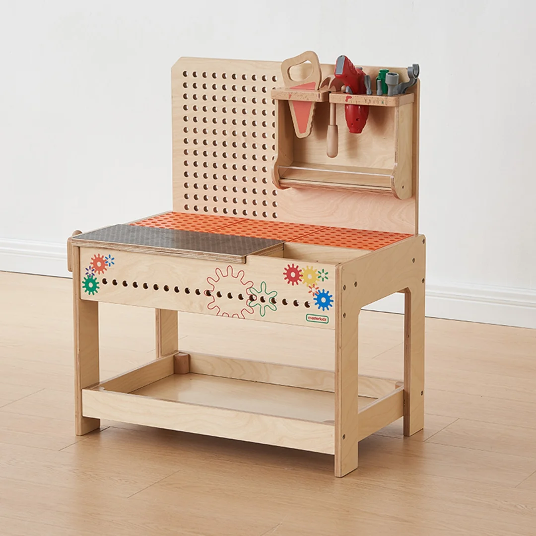MASTERKIDZ Drewniany Warsztat Montessori STEM z Narzędziami
